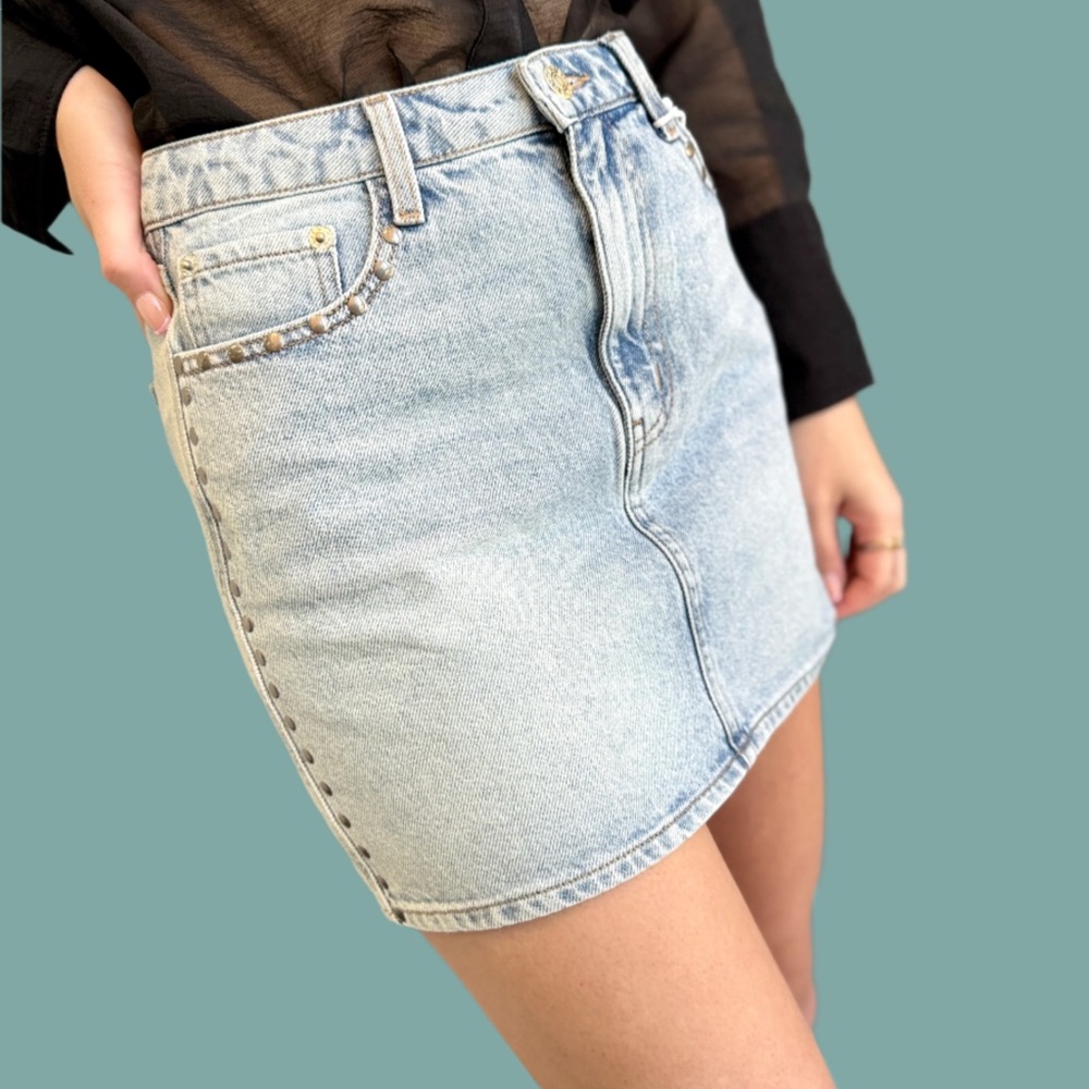 DAZE DENIM - Stash Mini Skirt High Rise in Let’s Dance